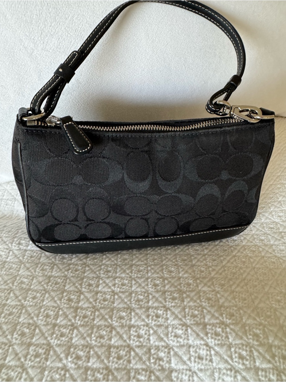 Coach Signature Demi Bag (style 6094),
Vintage early 2000’s, black mini pouch